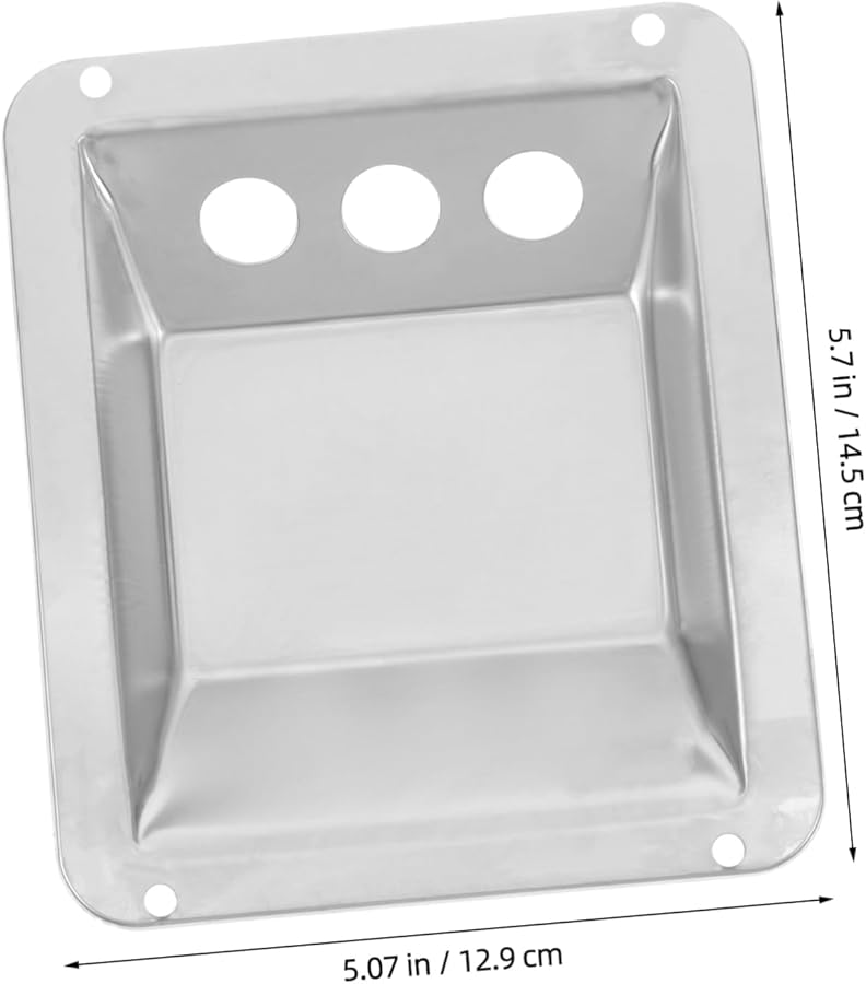 مقلاة سجائر معدنية للخارج مقاومة للبلى وسهلة التنظيف سلة مهملات للمتنزهات والمقاهي للمدخنين - Image 2